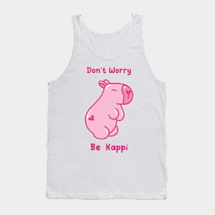 Capybara Don't Worry, Be Kappi - Khat&Kappibara Tank Top
